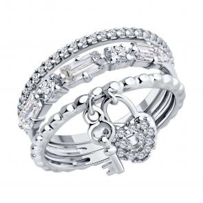 Серебряное кольцо-трансформер Diamant с фианитом 94-110-01849-1 фото