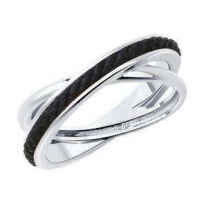 Серебряное кольцо Diamant с элементом из текстиля 94-110-01882-1 фото