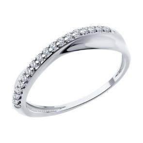 Серебряное кольцо Diamant с фианитом 94-110-02076-1 фото