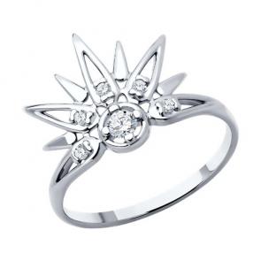 Серебряное кольцо Diamant с фианитом 94-110-02103-1 фото