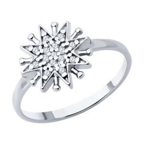 Серебряное кольцо Diamant с фианитом 94-110-02109-1 фото