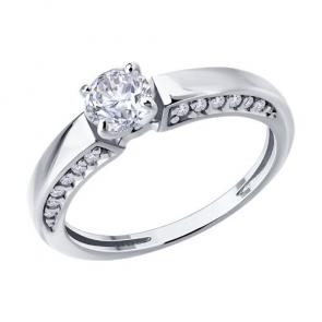 Серебряное кольцо Diamant с фианитом 94-110-02129-1 фото