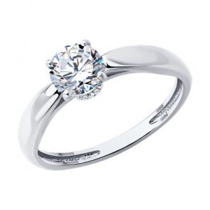 Серебряное кольцо Diamant с фианитом 94-110-02133-1 фото