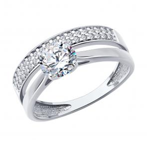 Серебряное кольцо Diamant с фианитом 94-110-02138-1 фото