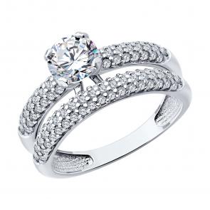 Серебряное кольцо Diamant с фианитом 94-110-02144-1 фото