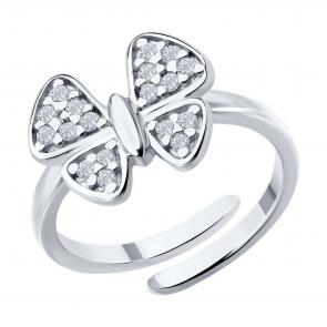 Серебряное кольцо Diamant с фианитом 94-110-02184-1 фото