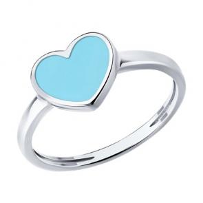 Серебряное кольцо Diamant с эмалью 94-110-02191-1 фото