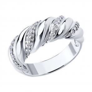 Серебряное кольцо Diamant с фианитом 94-110-02228-1 фото