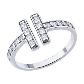 Серебряное кольцо Diamant с фианитом 94-110-02261-1 фото