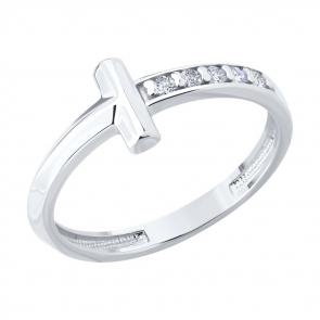 Серебряное кольцо Diamant с фианитом 94-110-02308-1 фото