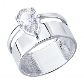 Серебряное кольцо Diamant с фианитом 94-110-02344-1 фото