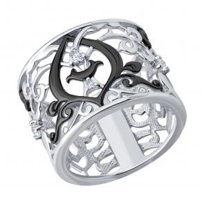 Серебряное кольцо Diamant с фианитом 94-110-02352-1 фото