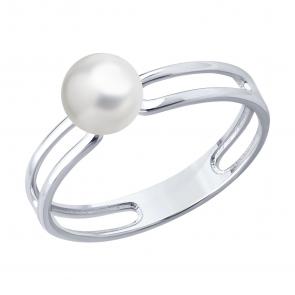 Серебряное кольцо Diamant с жемчугом 94-110-02378-1 фото