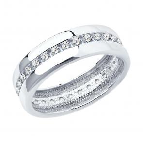 Серебряное кольцо Diamant с фианитом 94-111-01369-1 фото