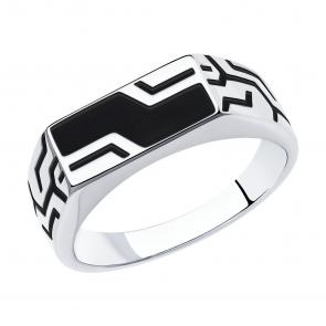 Серебряное кольцо Diamant с эмалью 94-112-00721-1 фото