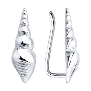 Серебряные серьги Diamant 94-120-00016-1 фото