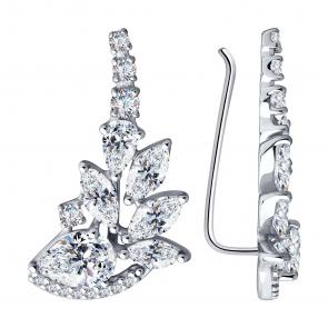Серебряные серьги Diamant с фианитом 94-120-00471-1 фото