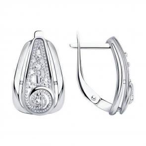 Серебряные серьги Diamant 94-120-00667-1 фото