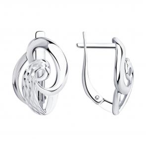 Серебряные серьги Diamant 94-120-00879-1 фото