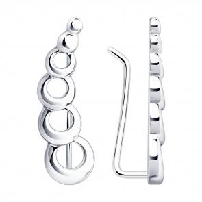 Серебряные серьги Diamant 94-120-01157-1 фото