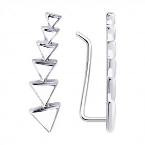 Серебряные серьги Diamant 94-120-01160-1 фото