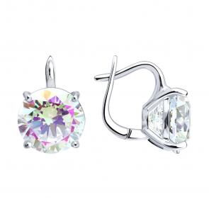 Серебряные серьги Diamant с фианитом 94-120-01249-1 фото