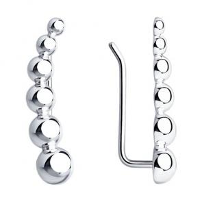 Серебряные серьги Diamant 94-120-01506-1 фото