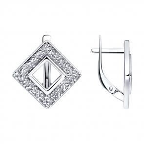 Серебряные серьги Diamant 94-120-01508-1 фото