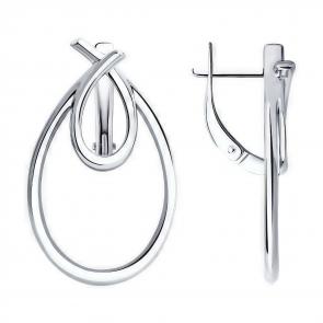 Серебряные серьги Diamant 94-120-01566-1 фото