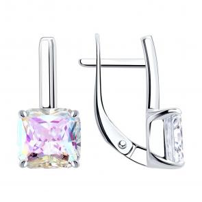 Серебряные серьги Diamant с фианитом 94-120-01751-1 фото