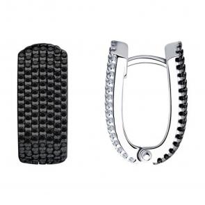 Серебряные серьги-трансформеры Diamant с фианитом 94-120-01763-1 фото