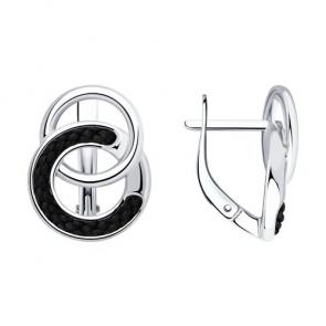 Серебряные серьги Diamant 94-120-01882-1 фото