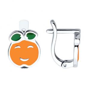 Серебряные серьги Diamant с эмалью 94-120-02149-1 фото