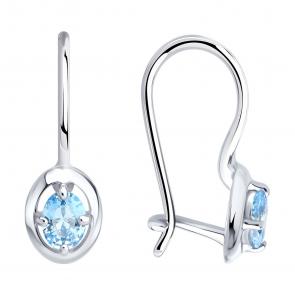 Серебряные серьги Diamant с фианитом 94-120-02236-1 фото