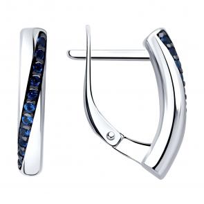 Серебряные серьги Diamant с фианитом 94-120-02262-1 фото