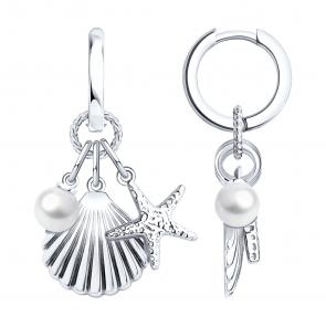 Серебряные серьги SOKOLOV с жемчугом 94-121-00024-1 фото