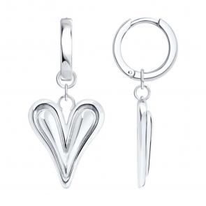 Серебряные серьги-трансформеры Diamant 94-121-00027-1 фото