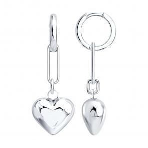 Серебряные серьги-трансформеры Diamant 94-121-00091-1 фото