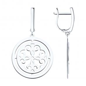 Серебряные серьги Diamant 94-121-00110-1 фото