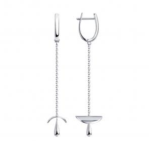 Серебряные серьги Diamant 94-121-00474-1 фото