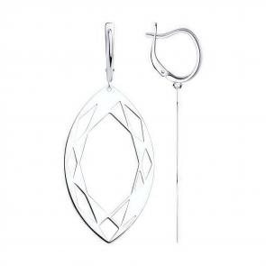 Серебряные серьги Diamant 94-121-01655-1 фото