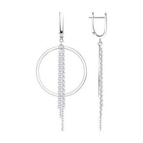 Серебряные серьги Diamant 94-121-01794-1 фото