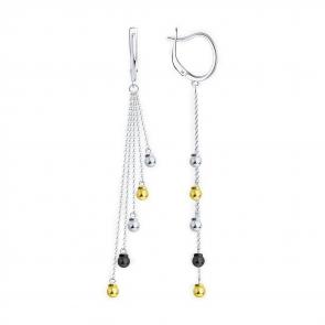 Серебряные серьги Diamant 94-121-01803-1 фото