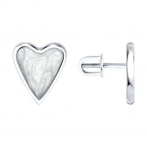 Серебряные серьги Diamant с эмалью 94-122-00089-1 фото