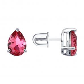 Серебряные серьги Diamant с ювелирным кристаллом 94-122-00220-1 фото