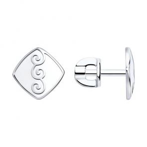 Серебряные серьги Diamant с эмалью 94-122-00979-1 фото