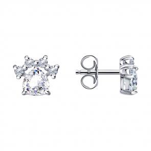 Серебряные серьги Diamant с фианитом 94-122-00998-1 фото