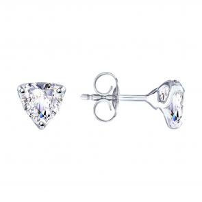 Серебряные серьги Diamant с фианитом 94-122-01646-1 фото