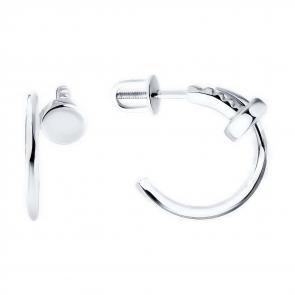 Серебряные серьги Diamant 94-122-02009-2 фото