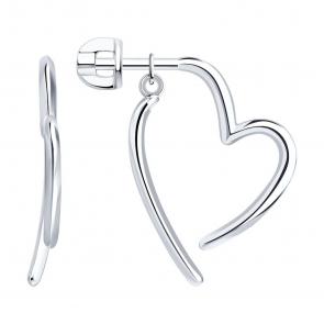 Серебряные серьги-трансформеры Diamant 94-122-02340-1 фото